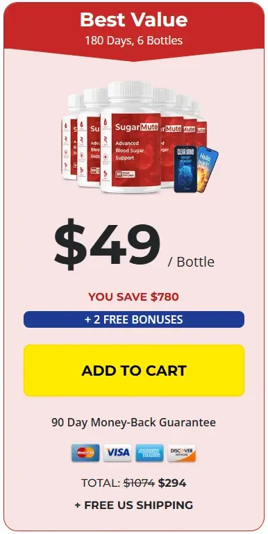 SugarMute 6 $69/bottle